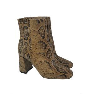 Sam Edelman Codie Snake-Embossed‎ Leather Ankle Boots
